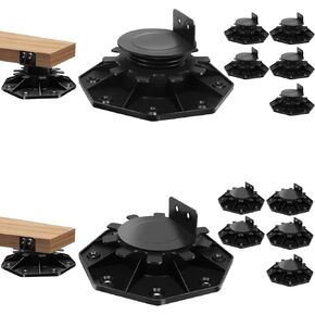 Adjustable Deck Support Pedestal,Floor Slate Support Floor Lift,Deck Support Floor Raising,Foundation Base Support for Floating Deck Platform Deck Floor (2)