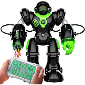 BEZGAR TR300 Robot Toys for Kids - Smart Programmable, Dancing Remote Control Emo Robot with 22 Actions, Supporting 78 Changing Expression, for Kids, 3 4 5 6 7 8 Year Old Boy Birthday