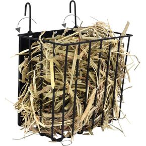 Guinea Pig Rabbit Hay Feeder, Rabbit Feeder with Heavy-Duty Metal Frame Hay Holder for Bunny, Chinchillas, Guinea Pigs - 6.9x4.7x6.6 inch
