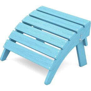 KINGYES Folding Adirondack Ottoman for Adirondack Chair, Light Blue