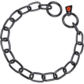 Herm Sprenger Black Stainless Steel Dog Training Slip Chain Collar Medium Links