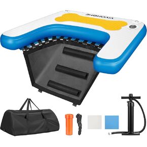 VIVOHOME Inflatable Dog Boat Ramp Float for Pets Up to 255 Pounds Swimming Floating Ramp Ladder with Non-Slip Pad for Pools Boats Docks Lakes