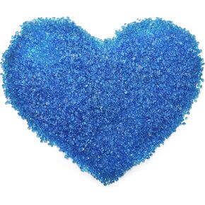 Lawei 5LB Fish Tank Gravel, Polished Small Aquarium Substrate Gravel Sand, Blue Sea Glass Beads for Vases, Irregular Decorative Pebbles Stones for Aquarium, Garden, Vase Fillers, Succulent Plants