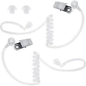 2pcs Cosplay Spy Earpieces Toy, Fake Earpieces with Replacement Earplugs, Agent Security Guard Cosplay Gear Gadgets Costume Accessories for Kids Men Women Party Favors