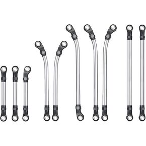 High Clearance Links Set Stainless Steel Linkage kit for 324mm Wheelbase Traxxas TRX4 1/10 RC Crawler Upgrades Parts, 10PCS