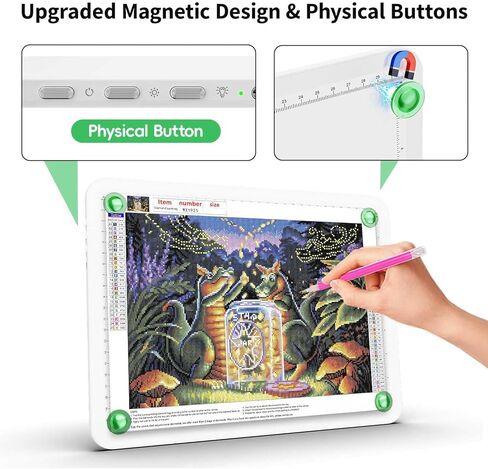 ما يصل إلى 9000Lux Super Bright A4 Light Pad مع حقيبة ، صندوق إضاءة قابل لإعادة الشحن مع بطارية ليثيوم 4000 مللي أمبير في الجهاز in Saudi Arabia
