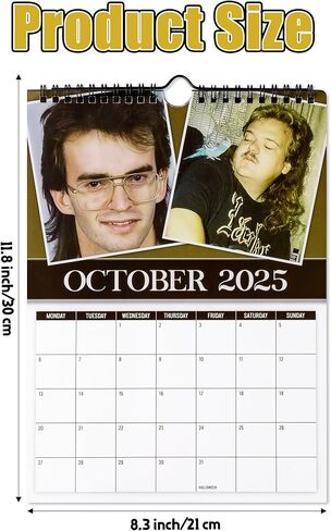 Cuweipeng 2025 Greater Greest Mullets التقويم - 2025 تصفيفة الشعر موسيقى الروك أند رول يناير إلى ديسمبر الحائط in Kuwait