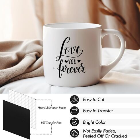 MotiMind 24 Pcs Black Sublimation Transfer Ink Sheets Pre-Printed Sublimation Paper 3 Different Sizes Transfer Paper for DIY Project on Fabric Glass Metal Leather Poly Fabrics Coaster Shirts in Saudi Arabia