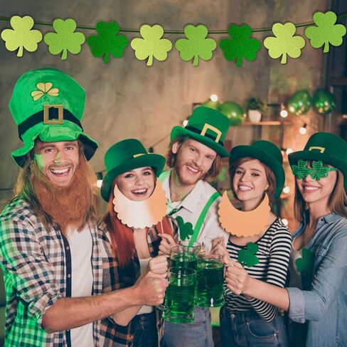 MixTeach 180 Pcs Shamrocks Cutouts St. Patrick's Day Glitter Clover Paper Cut-Outs 4 Inch Green Cover Shape Die Cuts for Irish St Patricks Day Party Bulletin Board Decorations School Craft Projects in Saudi Arabia