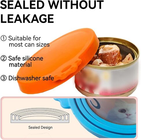 يمكن أن يغطي طعام القطط 3pcs الأغطية ، والسيليكون الخالي من BPA آمن Can Lids لأغذية الكلاب والقطط ، وتناسب أحجام متعددة ، وغسالة الصحون آمنة (أزرق/أخضر/برتقالي) in Saudi Arabia