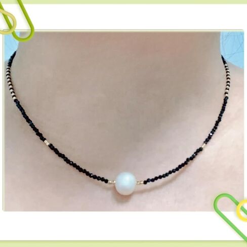 Handmade Colorful beaded necklace Gift - Lovely Choker necklace Christmas birthday gift for women (garnet -2.5MM) in Saudi Arabia
