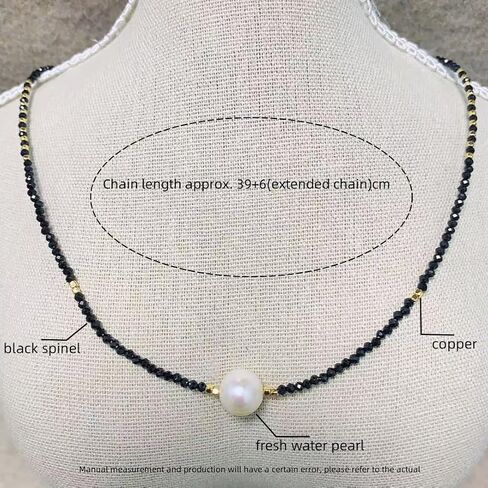 Handmade Colorful beaded necklace Gift - Lovely Choker necklace Christmas birthday gift for women (garnet -2.5MM) in Saudi Arabia