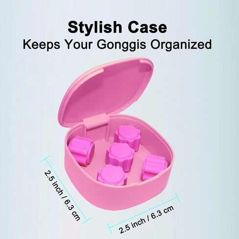 Gonggi Corean Game Gong GI - أحجار Gongi المرجحة - مجموعة Gongii Squid Gi -GI مع CASE - PINK in Kuwait