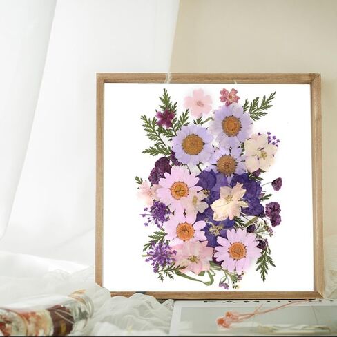 Eshow 40Pcs Dried Pressed Flowers Resin, Dry Flowers for Resin Accessories with Tweezer, Dried Flower for Scrapbooking DIY Art Crafts, Epoxy Resin Jewelry Molds, Candle, Nails Décor in Kuwait