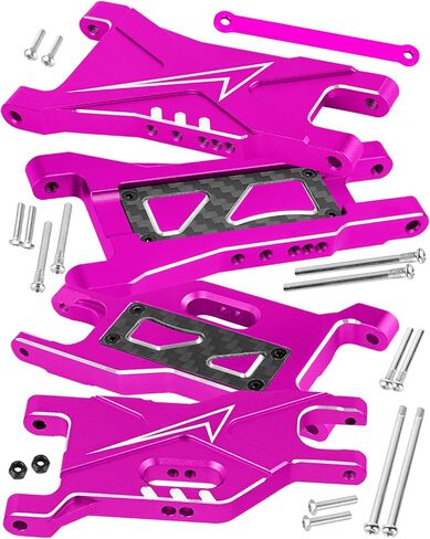 RC Suspension Arms A Arms Upgrades Part for 1/10 Slash 2WD,Slash 2WD VXL,Aluminium Front & Rear Suspension Arms A-Arms Hops Up,Pink in Kuwait