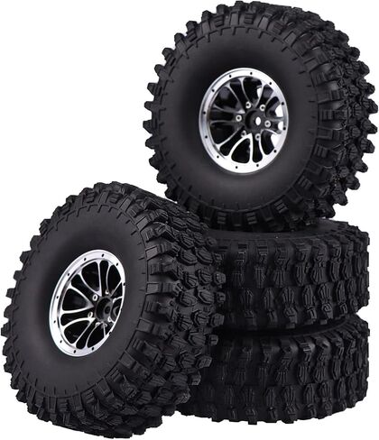 1.9 Beadlock Wheel & Tyre w/Foam 12mm Hex 4.7 '' 'For Traxxas Trx4 Trx6 Axial SCX10 SCX10 II Redcat Gen7 Gen8 Tamiya RC4WD Crawler Truck in Kuwait