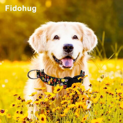 Martingale Collar for Dogs with Buckle Adjustable Nylon Slip No Pull Anti Escape Training Dog Collars (Purple Floral, Large) in Kuwait