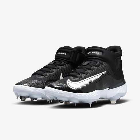 NIKE Alpha Huarache Elite 4 Mid Mens DJ6520-001 (Black/White-Blue), Size 9.5 in Saudi Arabia