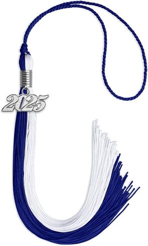 تاسيل تخرج مزدوج تخرج مع انخفاض تاريخ الفضة (Royal Blue/White ، 2025) in Kuwait
