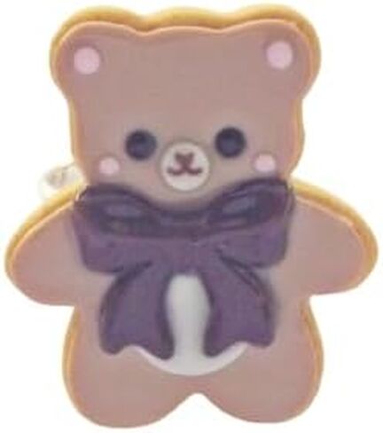 Handmade Kawaii Bear Sugar Cookie Ring – Cute Adjustable Polymer Clay Dessert Jewelry in Saudi Arabia