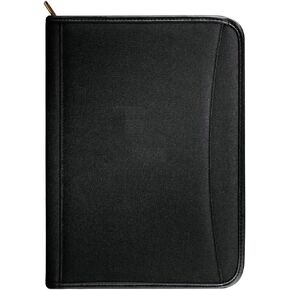 منظم محفظة سحاب/ A4 Case Corne Critte Folder Folder Case/ Bandfolio المغطى بالنسيج مع جيب التخزين الداخلي للنساء.