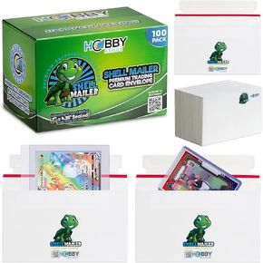 Shell Mailer Trading Card Mailers by Hobby Armor, 7" x 4.35" Trading Card Envelopes for Shipping, Perfect Sized Shipping Envelope for Mailing Semi-Rigid and Toploaders, Protector Supplies, 100 Pack