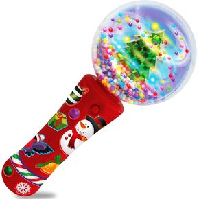 ArtCreativity Christmas Light Up Spinner Wand - 7.5 Inch LED Spinner Toy Wand with Batteries Included - Sensory Toys for Kids with Autism