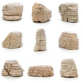 Pagoda Stone, melaleuca Stone, Aquarium Stone, Creamy Texture with melaleuca Texture,Aquarium Landscape/Terrarium & Vivarium Enclosures/Miniature & Fairy Garden (5lb 2-5inch 4~5Pcs)