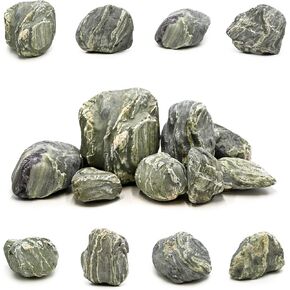 Seiryu Stone, Dragon Stone, Aquarium Rocks, Green Gemstones, with The Texture of Alpine Rocks, Suitable for Aquarium Landscapes/Glass Aquariums and Animal Cages. (20lb)
