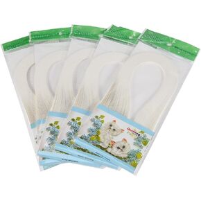 Quilling Paper Strips, 600 Strips Pure Colors 3x39cm Quilling Paper Set Origami Hand Craft Paper(ivory white)