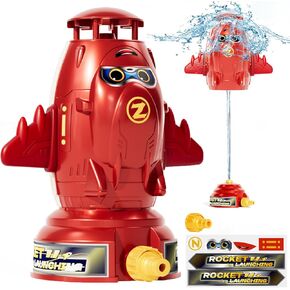 Water Rocket Sprinkler for Kids, Outdoor Water Play Toys for Kids Ages 3-5, Rocket Sprinkler Toy Summer Backyard Garden Water Toys for Kids, Birthday Gift for Girls Boys