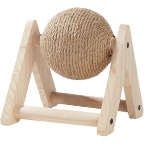 Durable Sisal Cat Scratching Ball with Stable Stand, Cat Scratcher Toy Animal Toy Cat-Teasing Gadget, Kitten Toy Interactive Cat Exercise Toys