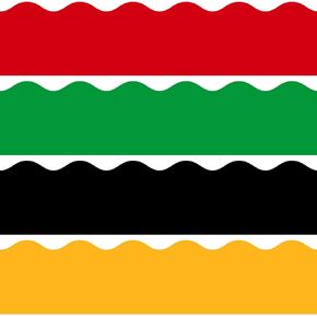 72Pcs Black History Month Kwanzaa Bulletin Board Borders Juneteenth Decorations Self-Adhesive Border Trims Border Sticker Decals for African American Celebration Party Decor, 70.8 Ft