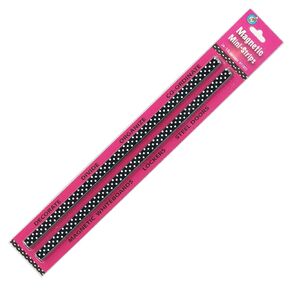 ASHLEY PRODUCTIONS Mini Magnetic Dots Magi-Strips Black and White Dots ,0.38 x 12 Inches count of 24
