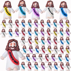 60 Pack Little Jesus Figures Jesus Loves You Jesus Toys to Hide and Seek Easter Egg Fillers Sunday School Baptism Gifts Religious Party Favors