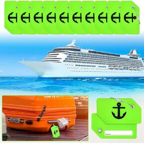 10 Pack Luggage Tags for Cruise Ship Suitcases, Identifiers Name Travel Bag Tags for Luggage Ships-Cruise, NCL, Princess, Carnival