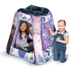 Disney Frozen Ball Pit 20 Balls - Toddler Jungle Gym Playhouse قابلة للنفخ لأطفال الفتيات [تشمل الكرات]