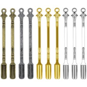 10 PCS Shovel Mini Spoon Alloy Tableware Charm Kitchen Pendant Spoon Tiny Shovel Spoon for Necklace DIY Craft Jewelry Making Keychain
