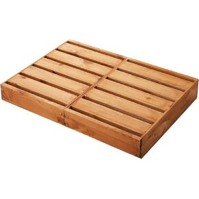 Wooden Step Stool, Durable Pine Wood, 23.6'' x 15.9'' Platform, 3.5'' High – Sturdy and Elegant Design, Supports Up to 450 lbs, Perfect for Kitchen, Bedroom and Indoor Décor