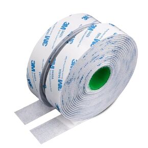 Hook and Loop Tape with 3M Super Sticky Self Adhesive 9448A 1" x 16.5Ft Black Heavy Duty Interlocking Nylon Fabric Fastener Strip for Home Office Organization Deco DIY Projects