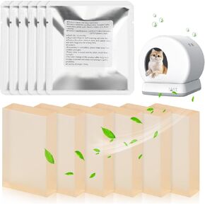 Pet Odor Eliminator for Meowant Self Cleaning Cat Litter Box, Cat Toilet Odor Control Deodorant Gel, Automatic Cat Litter Box Deodorizer (6 Pack, Floral scent)