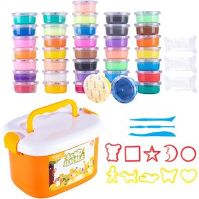 M&G 36 Colors Air Clay Kits for Kids, Multi-Colors Safe & Non-Toxic Air Clay with Single Box-Packed, DIY Modeling Clay for Kids with Sculpting Tools, Kids Art Crafts Molding Clay Gift for Boys Girls