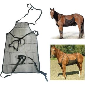 Horse Fly Sheet, Fly Sheet Belly Guard, Horse Ride Fly Sheet Stretch Mesh Rug, Horse Belly Guard for Riding Stable Setting, Mesh Belly Protector with Adjustable Straps