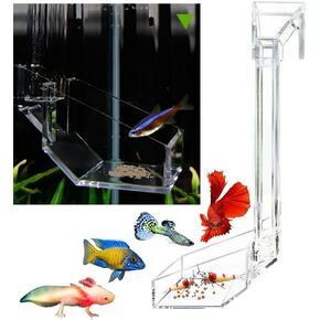 Shrimp Fish Feeding Dish, Aquarium -Sky Restaurant- Betta Feeding - Prevent Food Spilling, Fish Feeder, Also Easy to Clean Up The Food Left Over, African Feeding, Dwarf Frogs Feeding