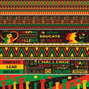 AUGSUN 72Pcs Black History Month Bulletin Board Decoration African American Classroom Juneteenth Independence Day Freedom Day Celebration Party Decoration 72ft