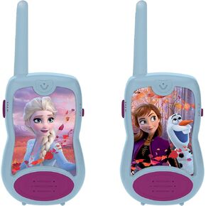 LEXIBOOK TW12FZ Disney Frozen 2 Elsa Anna Walkie-talkies, Communication Game for Children, Belt Clip for Transport, Battery, Blue
