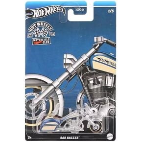 Hot Wheels نادي الدراجات النارية Bad Bagger 1/5 1:64 Scale Toy Motorcycle