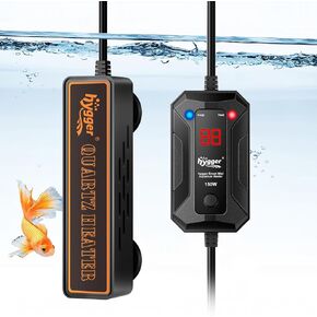 hygger Smart Mini Aquarium Heater 50W for 8-16 Gallons, Desktop Betta Submersible Fish Tank Heater with Intelligent Temperature Control and 5 Safety Protections