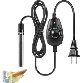 HITOP 35W Super Mini Aquarium Heater: Adjustable Heater for Small Fish Tank 4-10Gallons, with External Controller, Betta Heater for Fish Bowls(35W)