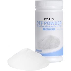 PYD Life DTF Powder White Digital Transfer Hot Melt Adhesive 600g 21.1 oz,DTF PreTreat Transfer Powder for Light Dark Colored Fabric Heat Transfer,for DTF and DTG Printers